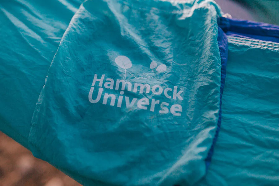 Hammock cover with the logo of Hammock Universe